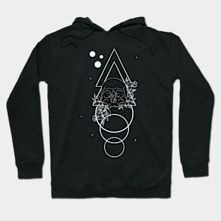 Geometric Floral Skull Hoodie